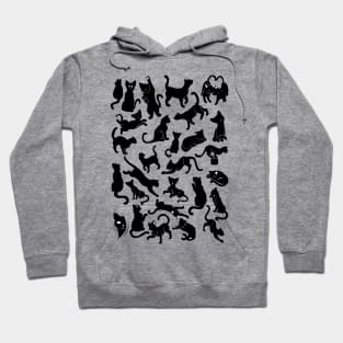 Black Cat Pattern Hoodie